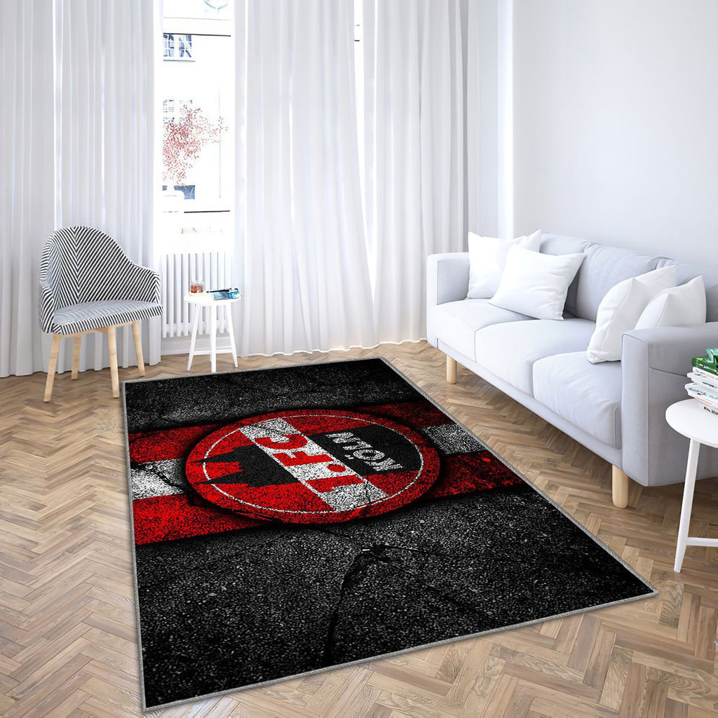 Koln Fc Grunge Tapis Sol - Tapis De Salon, Bundesliga 2Équipe allemande de football Tapis Art, Tapis pour la décoration de la maison