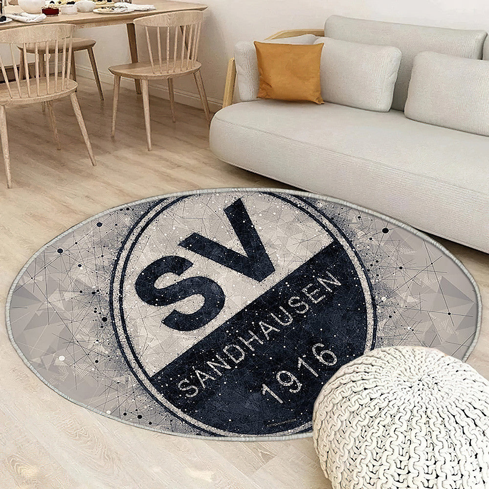 Sv Sandhausen Club de Football allemand Zandhausen Tapis Sol - Tapis De Salon, Football 2 Bundesliga Gris Tapis Art, Tapis pour la décoration de la maison