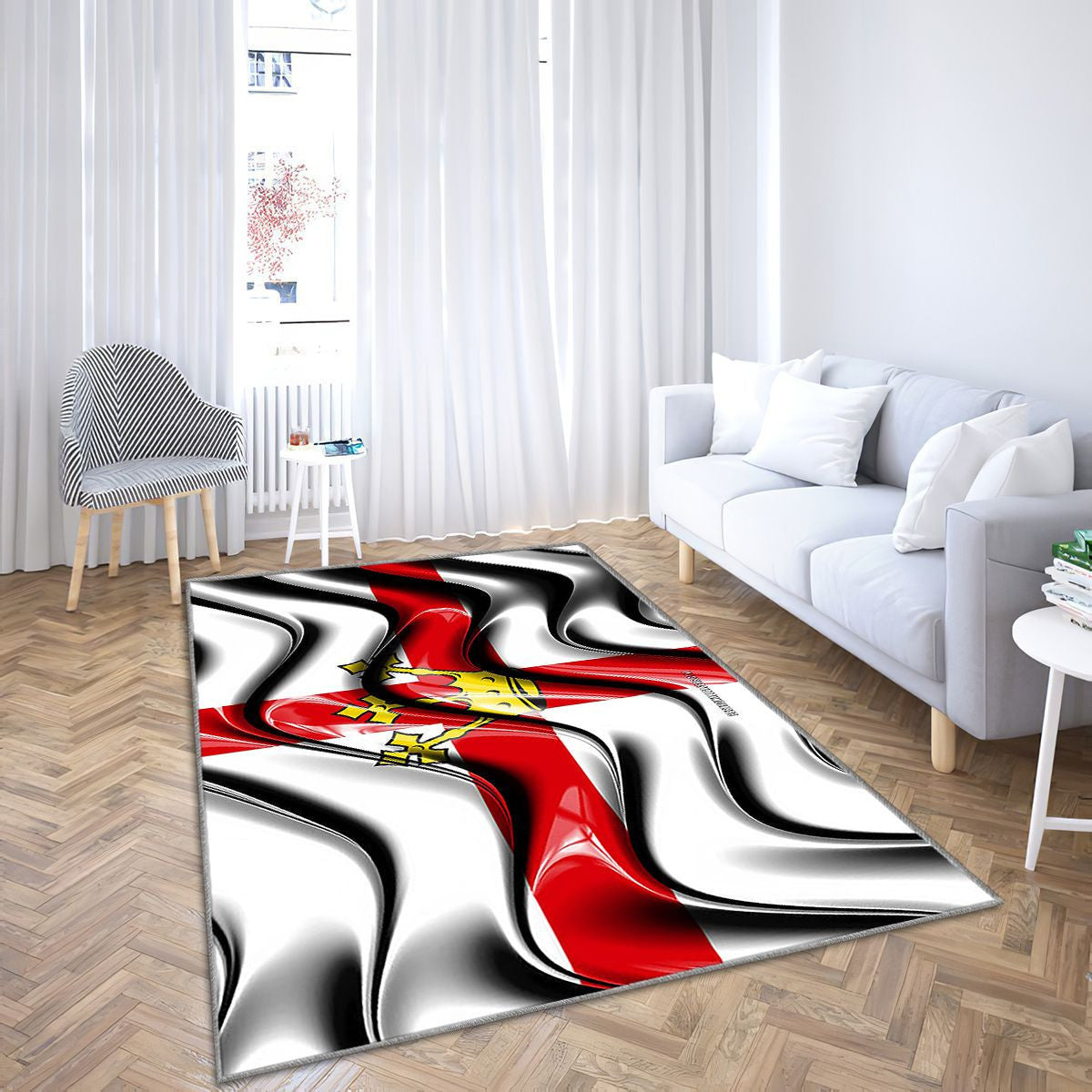 Coblence Drapeau Villes D'Allemagne Tapis Sol - Tapis De Salon, Coblence Coblence Villes Allemandes Tapis Art, Tapis pour la décoration de la maison