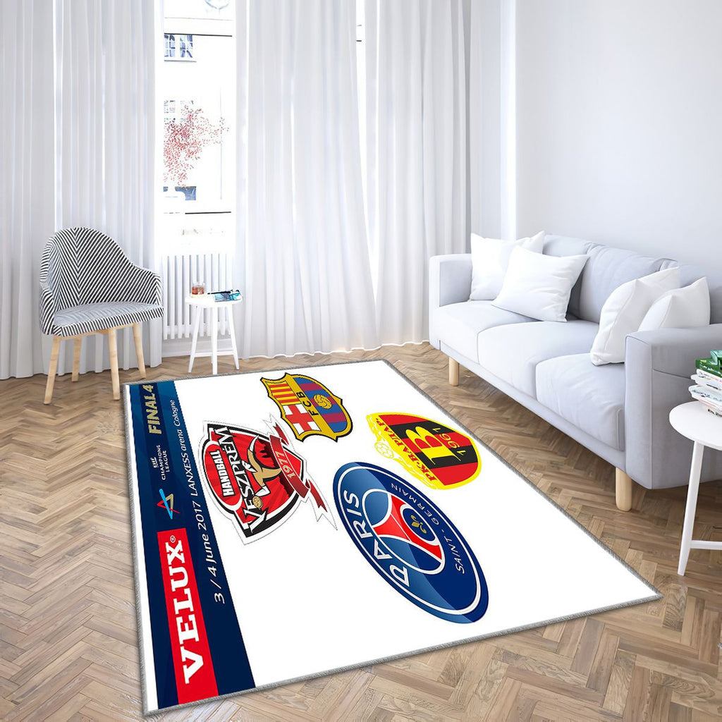 Handball Cl F4 2017 Tapis Sol - Tapis De Salon, Ea Football France Tapis Art, Tapis pour la décoration de la maison