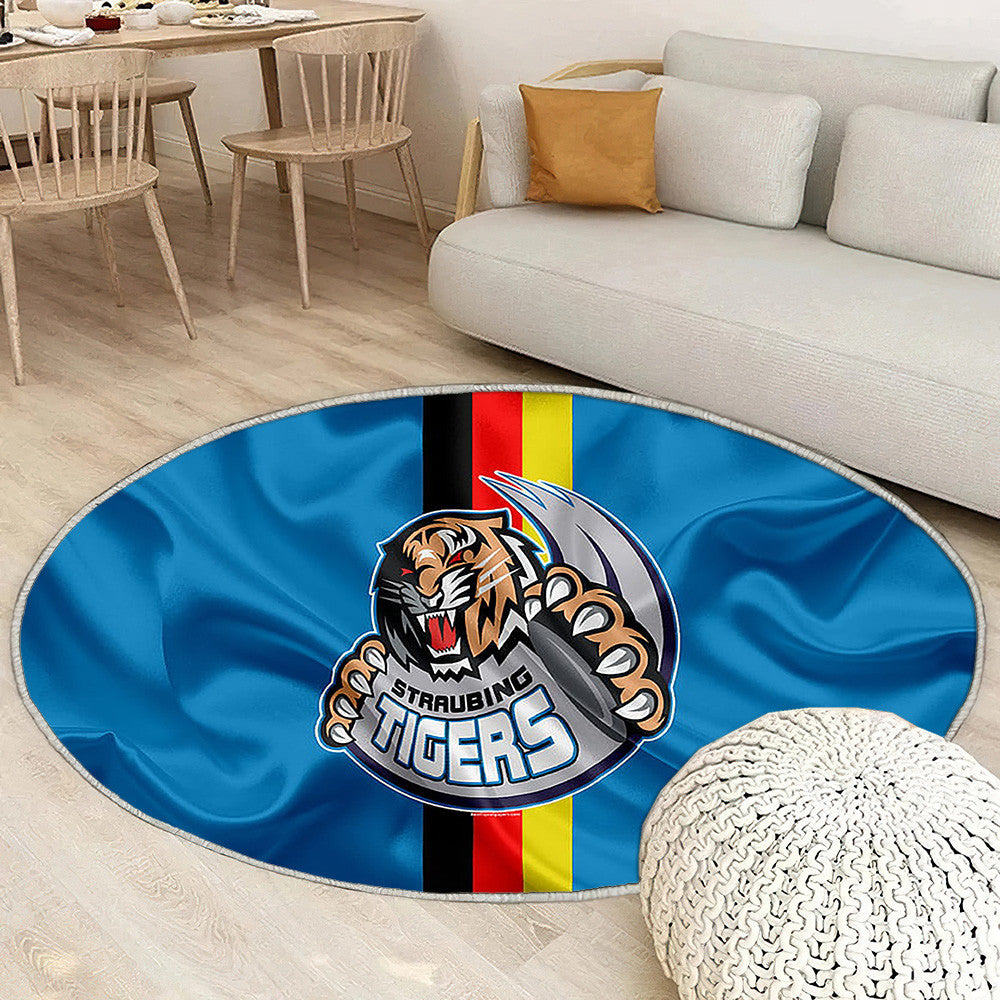 Straubing Tigers Club de hockey allemand Hockey Deutsche Eishockey Liga Tapis Sol - Tapis De Salon, Allemagne Drapeau en soie Tapis Art, Tapis pour la décoration de la maison