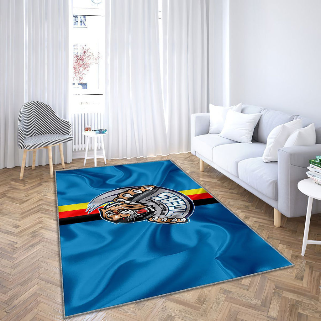 Straubing Tigers Club de hockey allemand Hockey Deutsche Eishockey Liga Tapis Sol - Tapis De Salon, Allemagne Drapeau en soie Tapis Art, Tapis pour la décoration de la maison