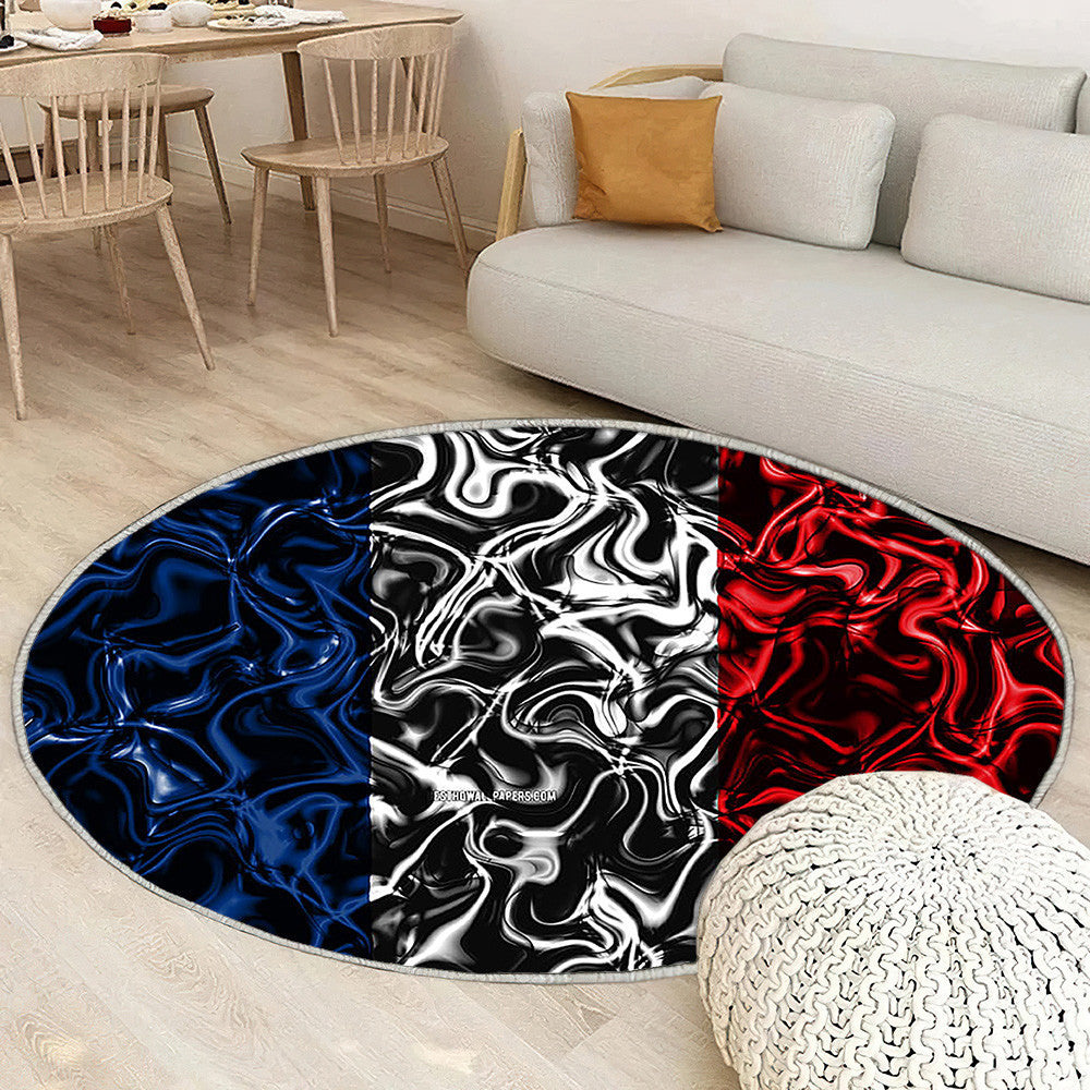 Drapeau De La France Tapis Sol - Tapis De Salon, Symboles Nationaux De L’Europe Drapeau Français Tapis Art, Tapis pour la décoration de la maison