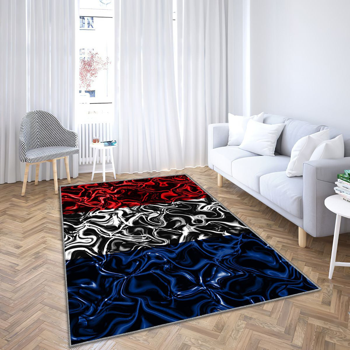 Drapeau De La France Tapis Sol - Tapis De Salon, Symboles Nationaux De L’Europe Drapeau Français Tapis Art, Tapis pour la décoration de la maison