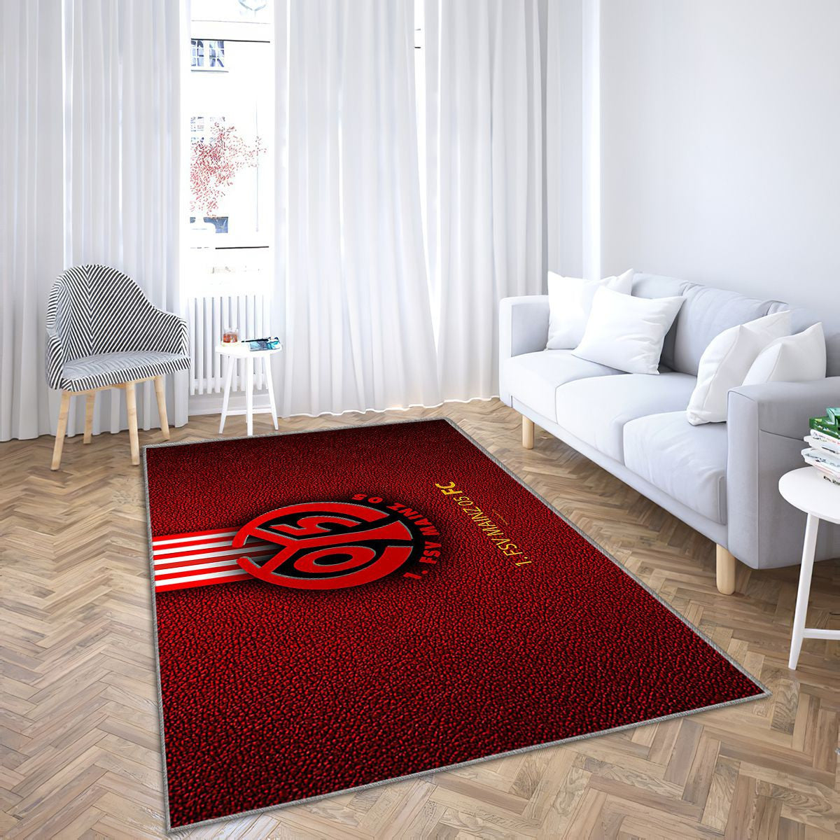 Fsv Mainz 05 Fc Club de football allemand de Mainz Tapis Sol - Tapis De Salon, Allemagne Championnats d'Allemagne Tapis Art, Tapis pour la décoration de la maison