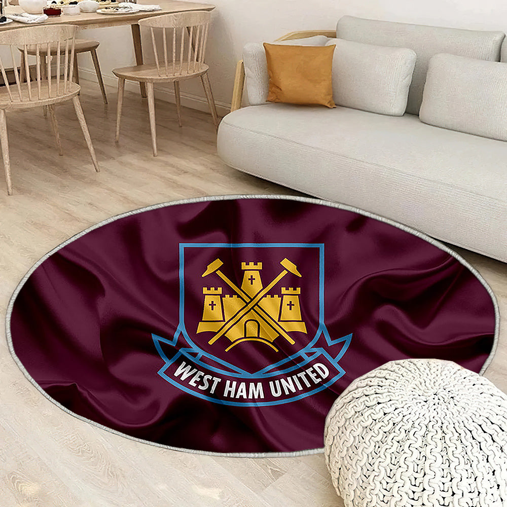 West Ham United Fc Tapis Sol - Tapis De Salon, Premier League Football Londres Tapis Art, Tapis pour la décoration de la maison