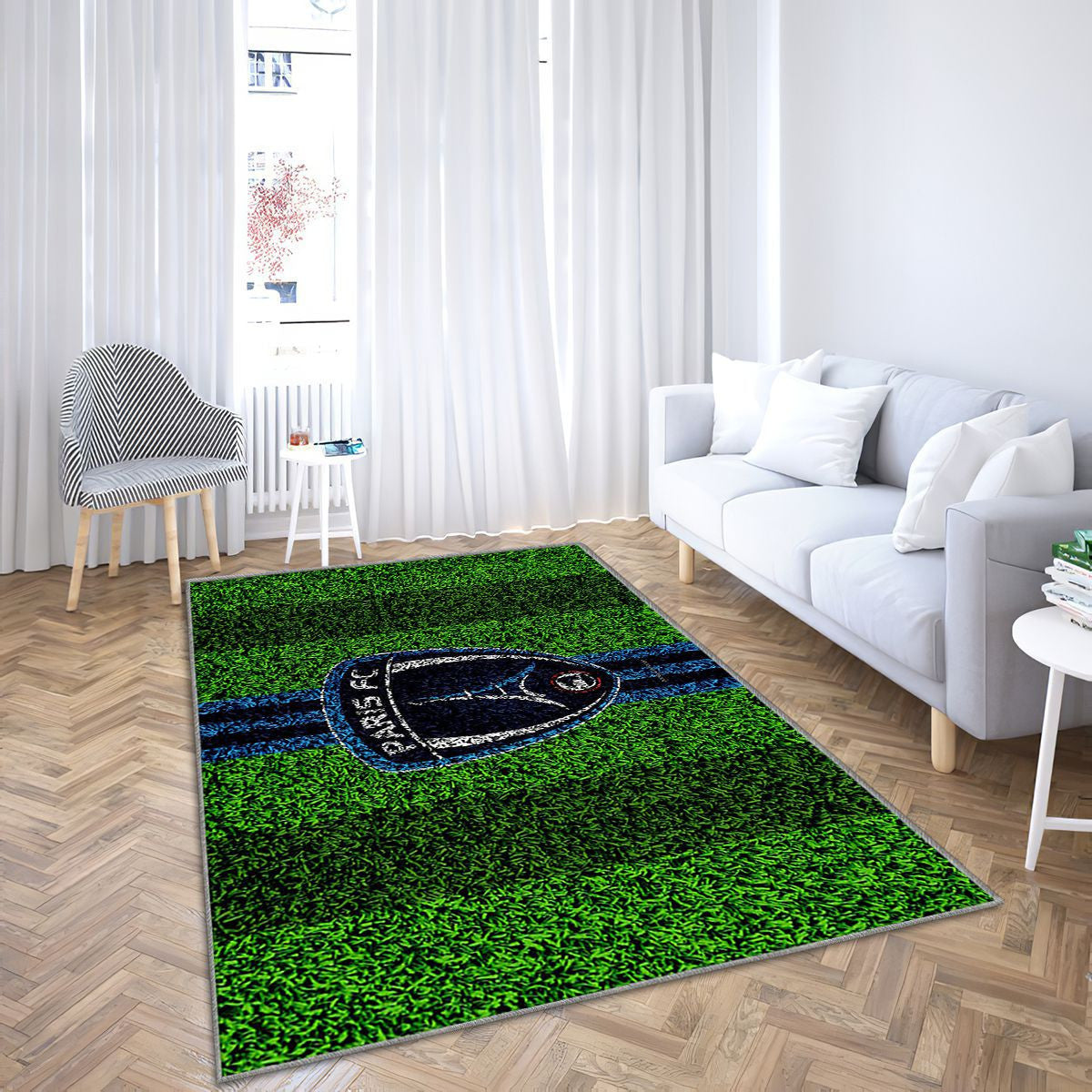 Logo Paris Fc Tapis Sol - Tapis De Salon, Football Français Tapis Art, Tapis pour la décoration de la maison