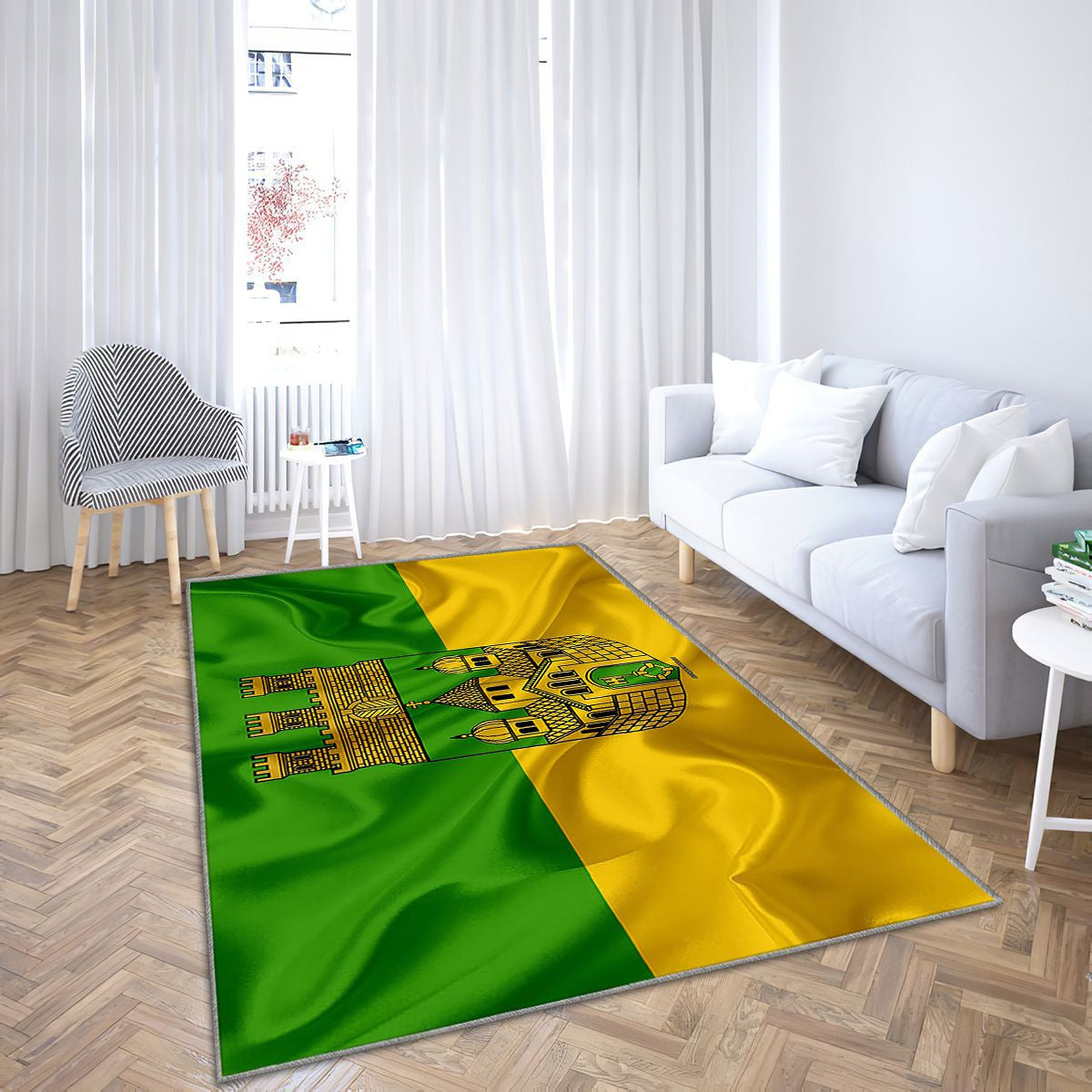 Drapeau de la ville allemande de Recklinghausen Recklinghausen Tapis Sol - Tapis De Salon, symboles de l'Allemagne Tapis Art, Tapis pour la décoration de la maison