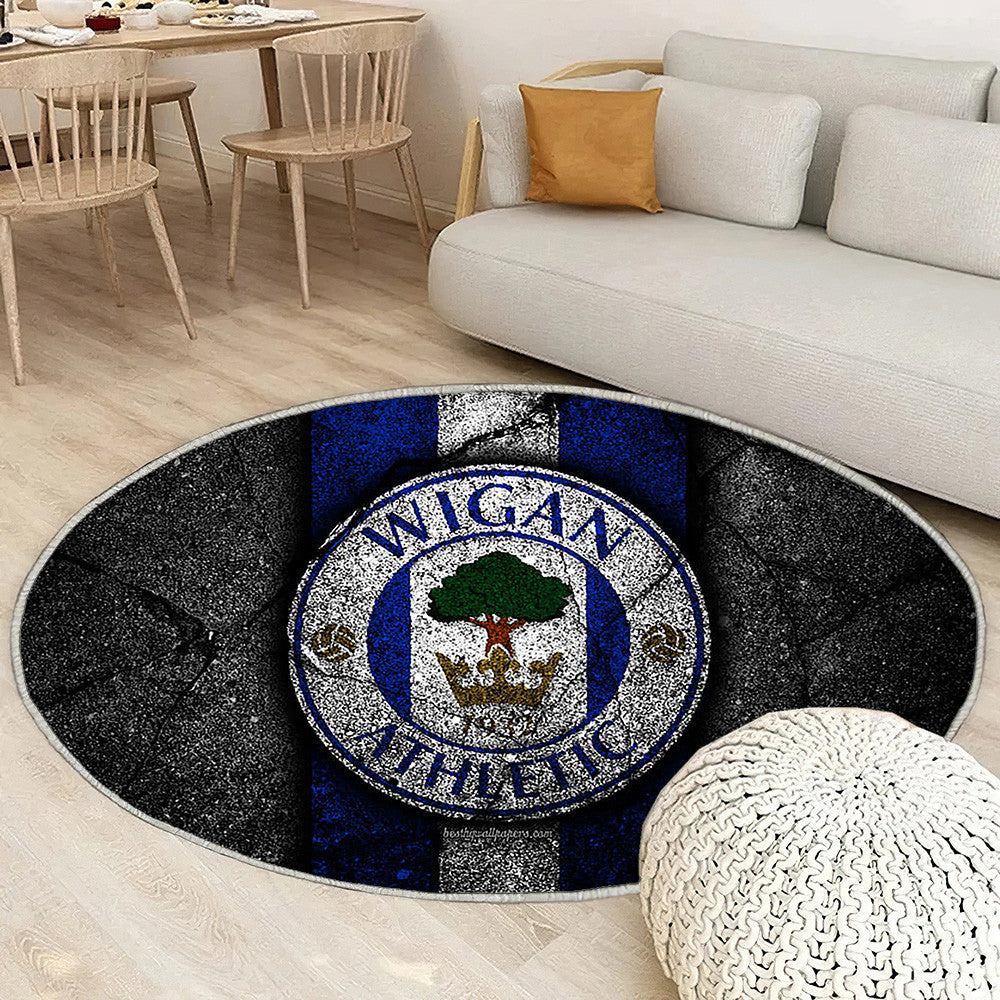 Wigan Fc Tapis Sol - Tapis De Salon, Club de football de championnat EFL Tapis Art, Tapis pour la décoration de la maison