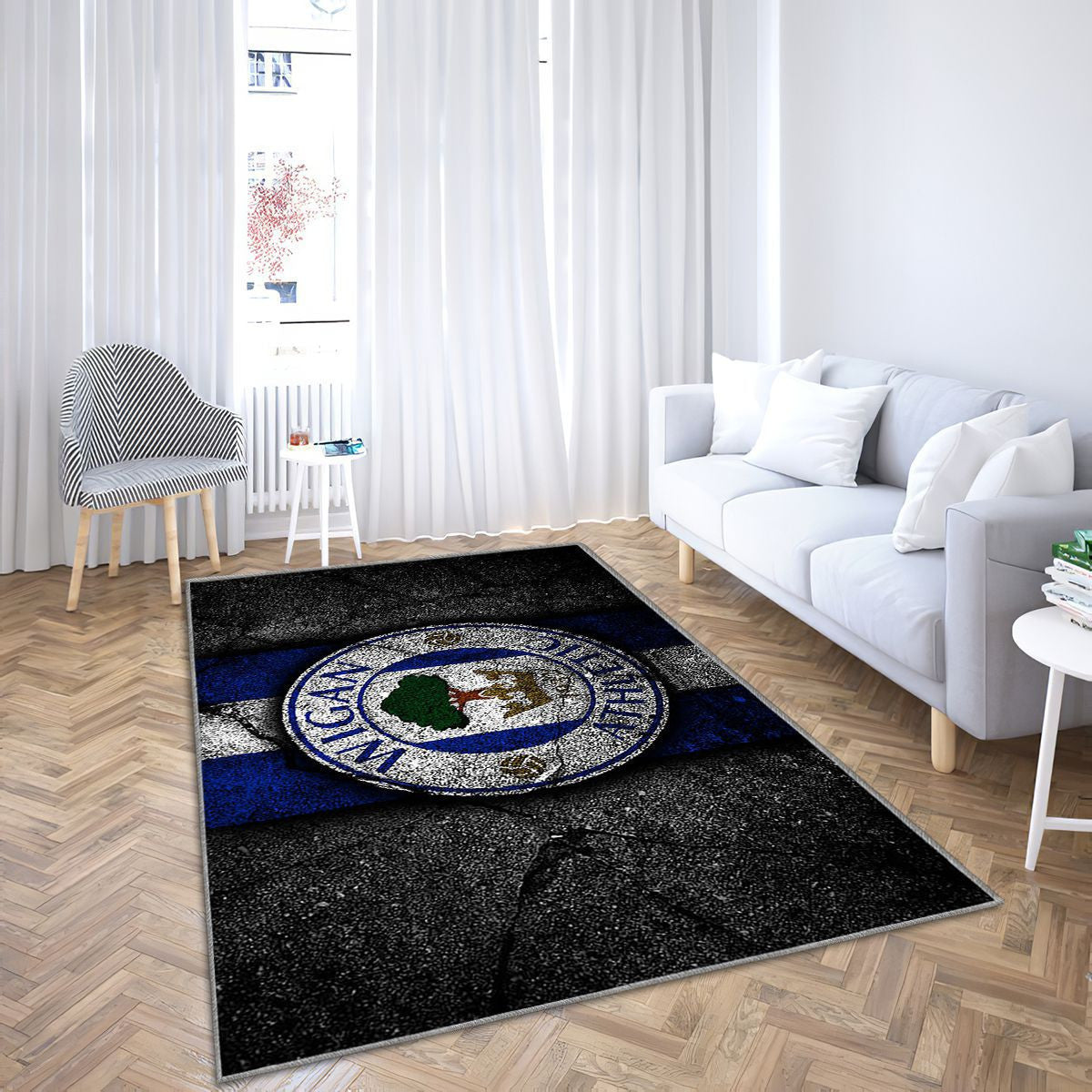 Wigan Fc Tapis Sol - Tapis De Salon, Club de football de championnat EFL Tapis Art, Tapis pour la décoration de la maison